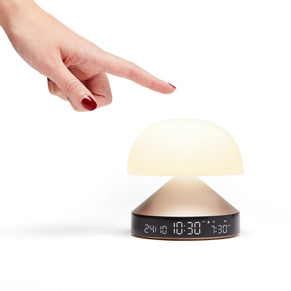 LEXON Lichtwecker Mina Sunrise LR153MD – digital – gold, Wecktöne, Schlummerfunktion