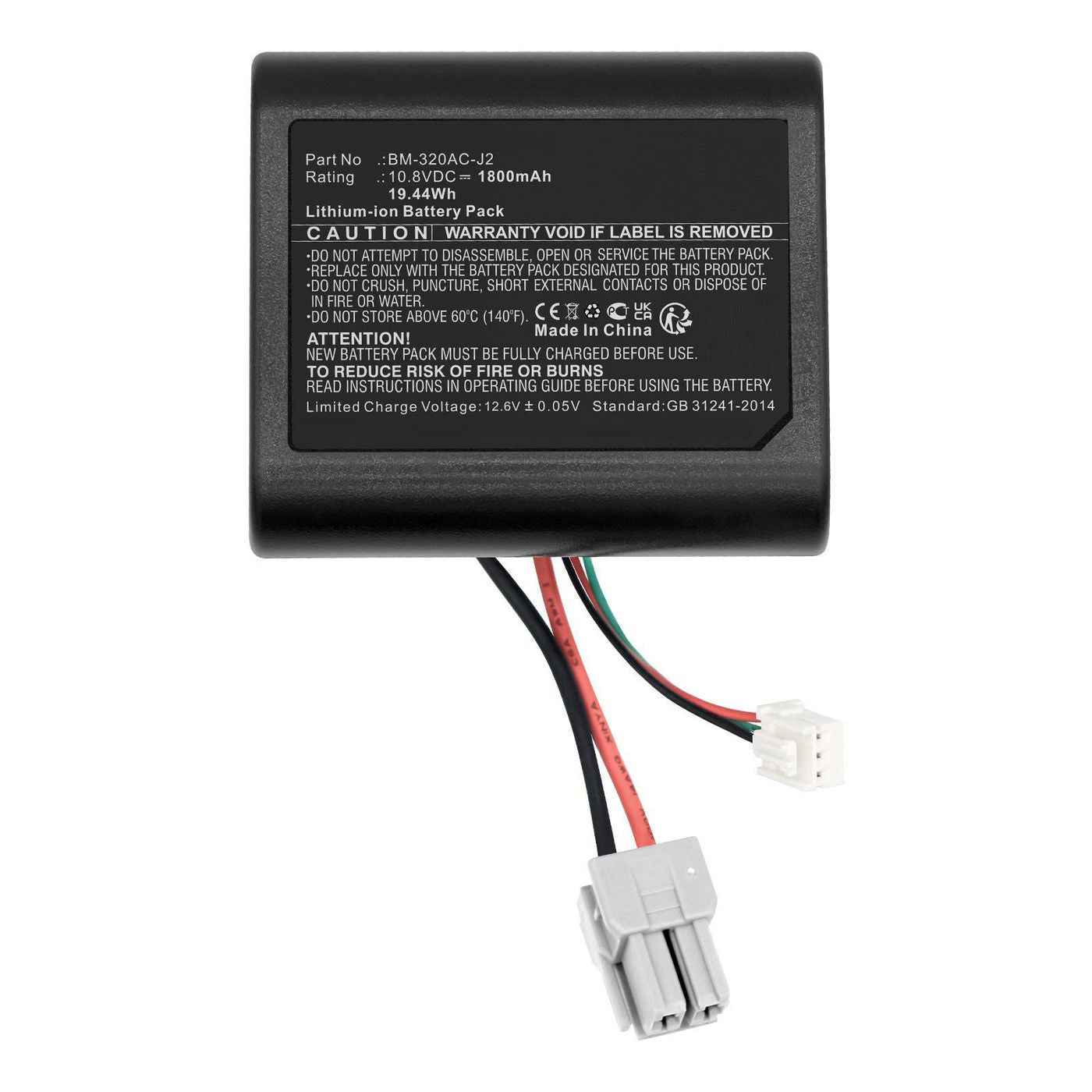 CoreParts Akku 10,8 V 1800 mAh 19,44 Wh – für Toshiba Staubsauger
