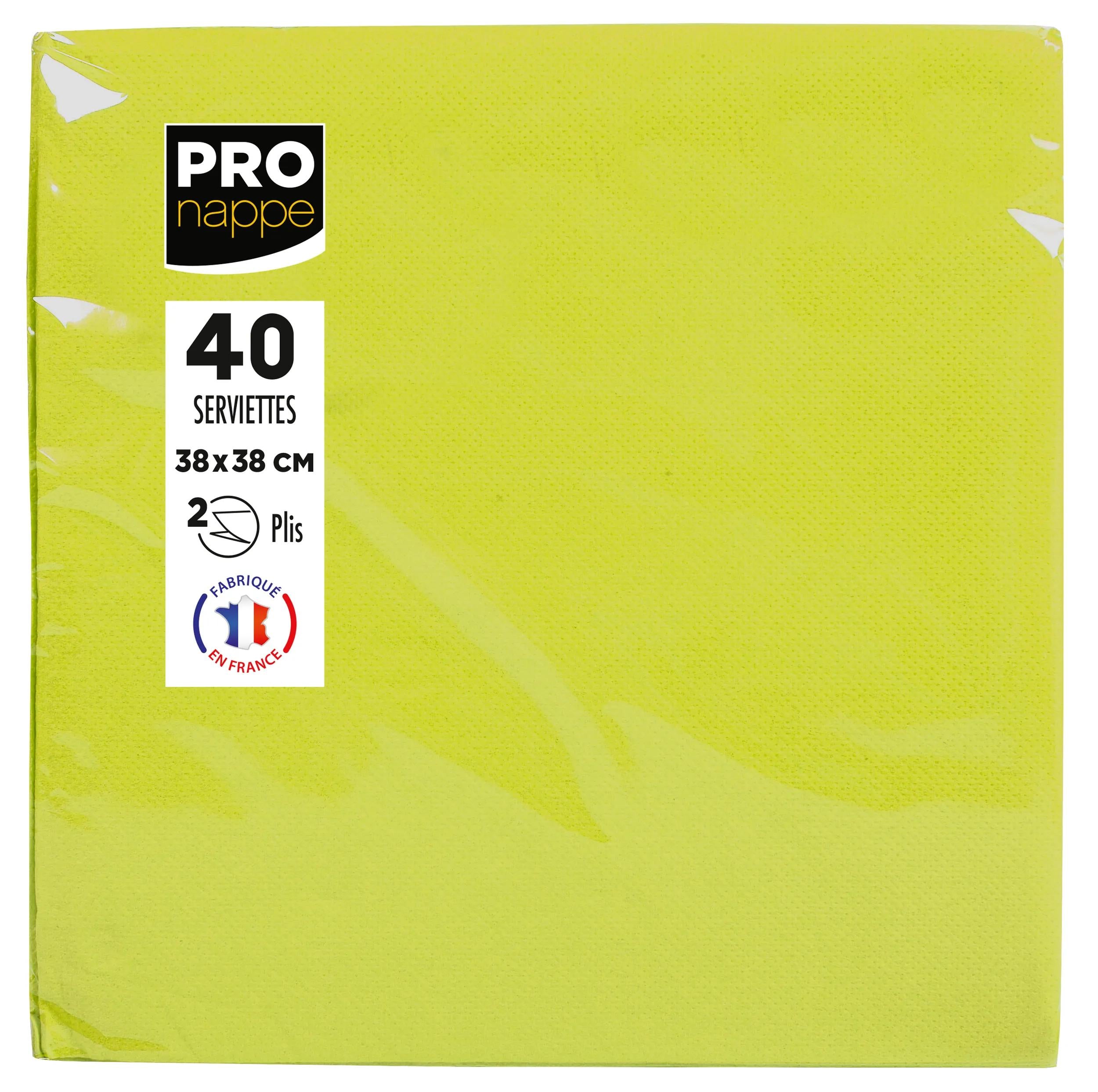 PRONAPPE Servietten – eukalyptusgrün – 38 × 38 cm, 2-lagig – 40 Stück