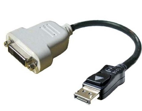 DELL DisplayPort-zu-DVI-D-Kabel – 0,23 m – Schwarz/Weiss