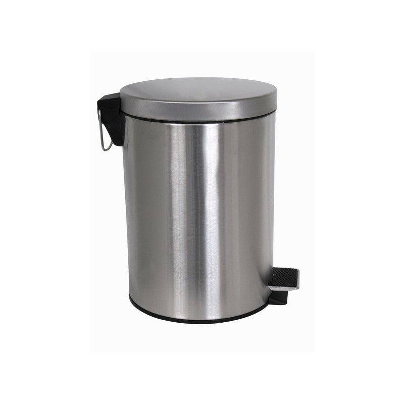 MSV Treteimer 100156 – 12 l – Edelstahl, rund