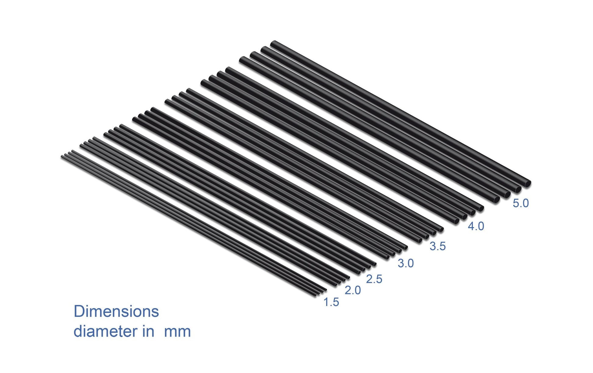 DeLOCK Schrumpfschlauch, Ø 4 mm, 0,20 m, schwarz, 28 Stück