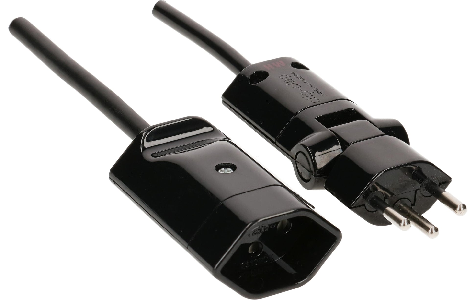 Max Hauri AG Max Hauri Verlängerungskabel – T12–T13, 3 m, 3×1 mm², S05VStV-F, schwarz