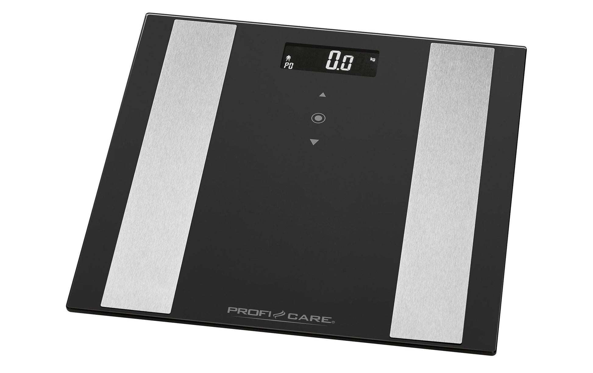 ProfiCare Universalwaage PW3007 – Tragkraft 180 kg, Teilung 100 g, Wiegefläche 30 × 30 cm, Batterie, Glas