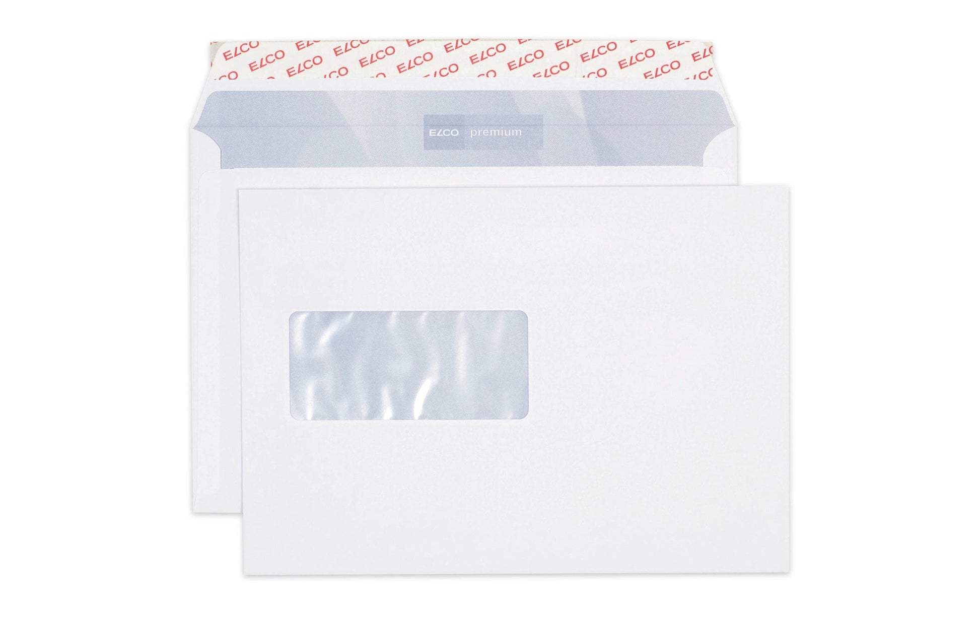 Elco Couvert C5, Fenster links, Haftklebung, hochweiss, 100 g/m² – 500 Stk.