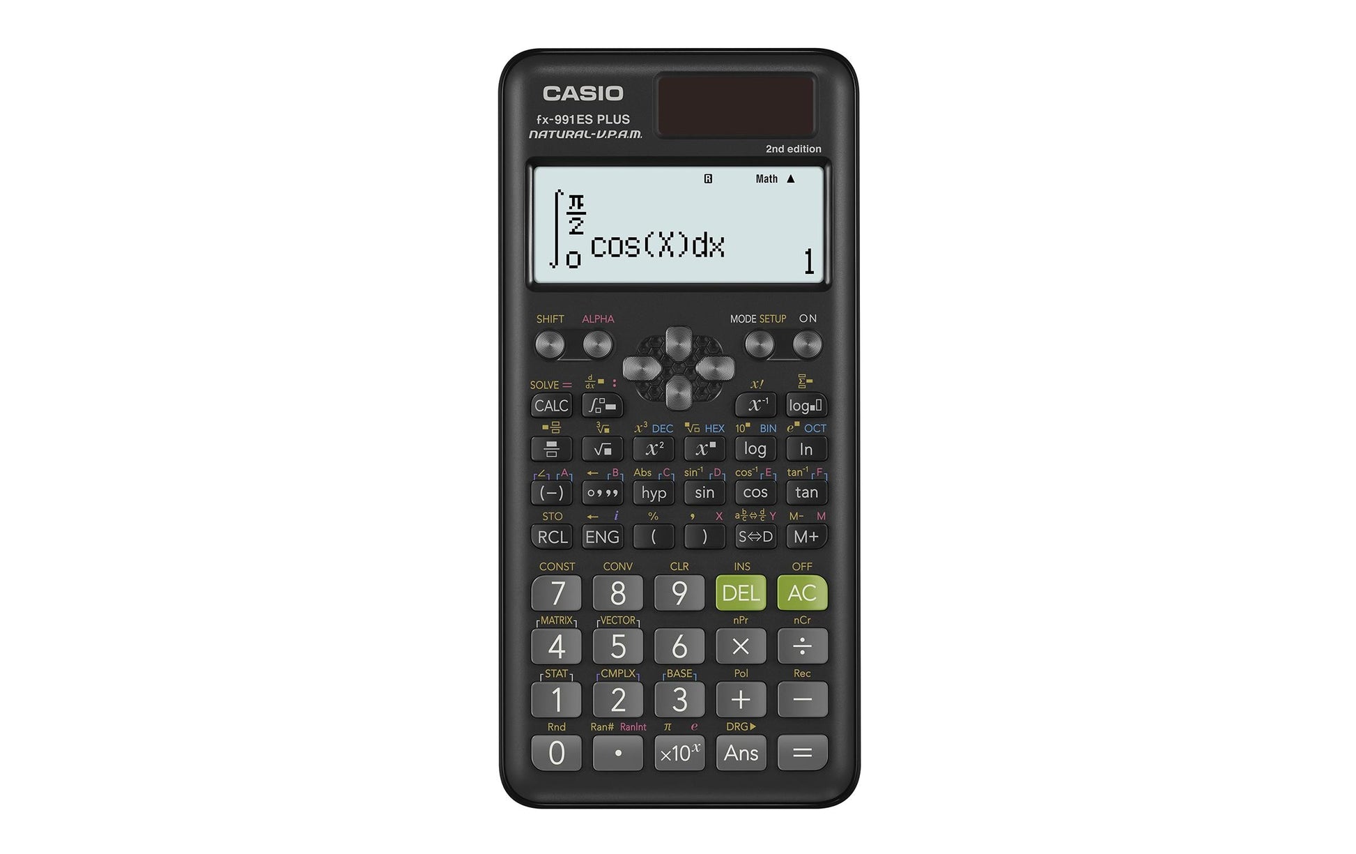 Casio Wissenschaftlicher Taschenrechner FX-991ES Plus – 15-stellig – Solar/Batterie – Grau