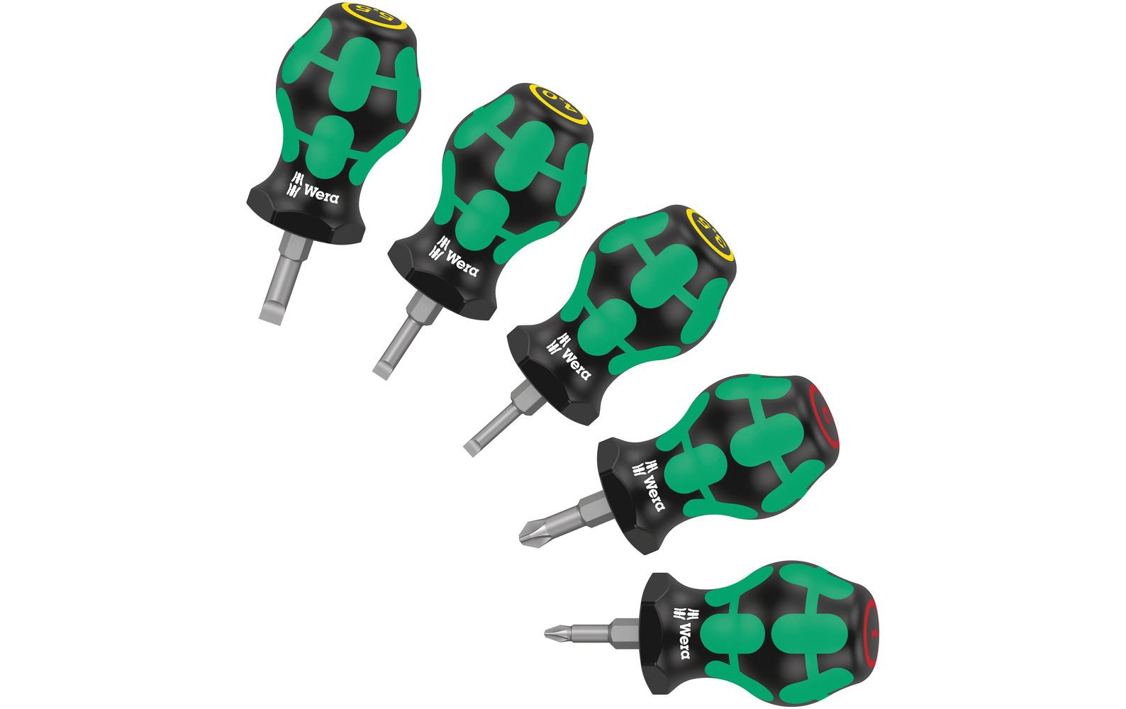 Wera Stubby Set 1 – Schraubenzieher-Set PH/SL, 5-teilig, Box
