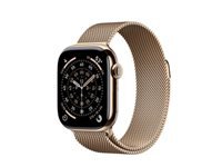 Apple Watch S11 – Smartwatch – 42 mm, LTE, OLED, 50 m, Gold Titan, Bandgrösse S/M, Mailänder Schlaufe