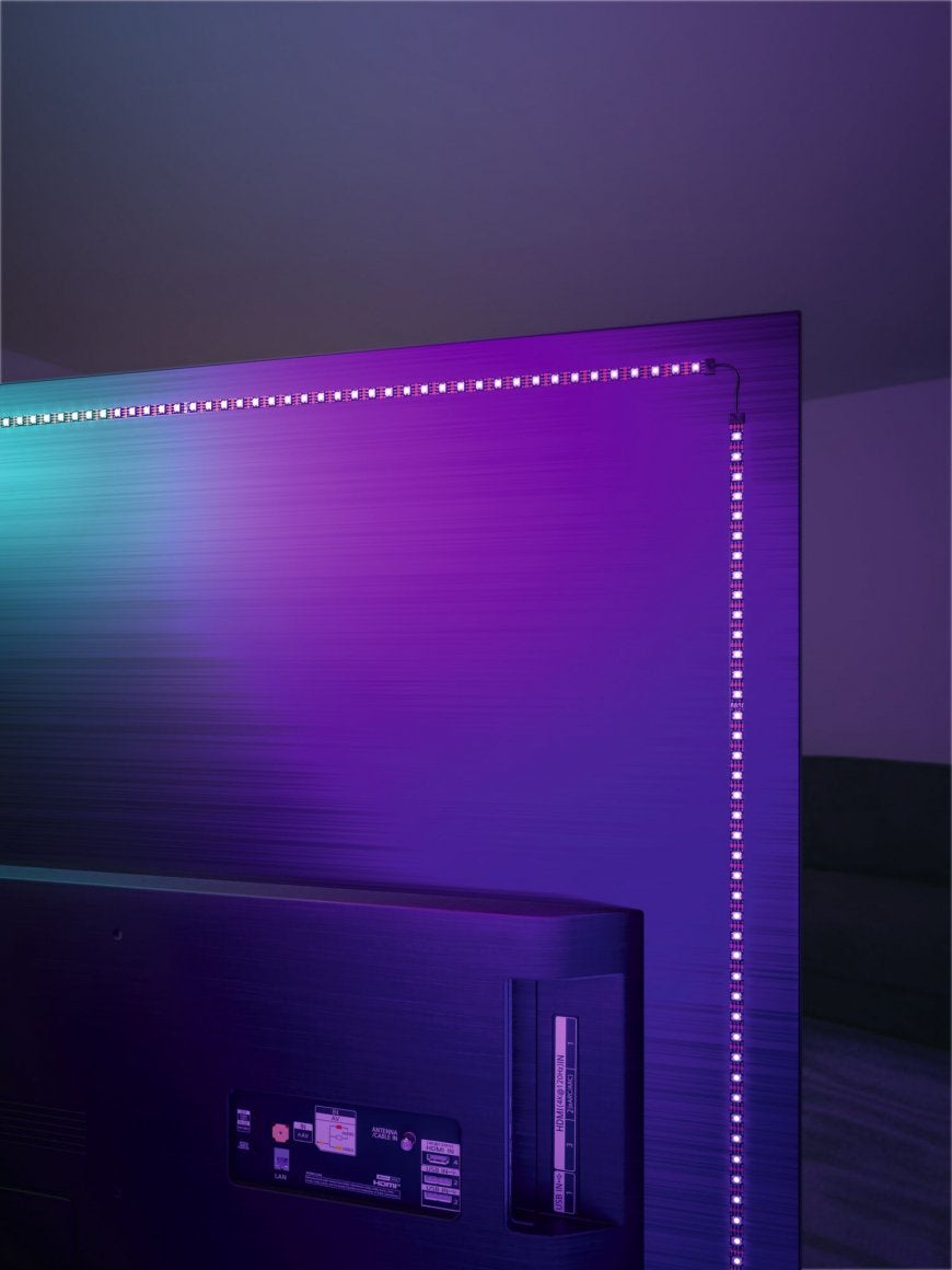 Paulmann 78880 TV-Backlight-Set – RGB, USB, dimmbar – für 55" TVs – Schwarz