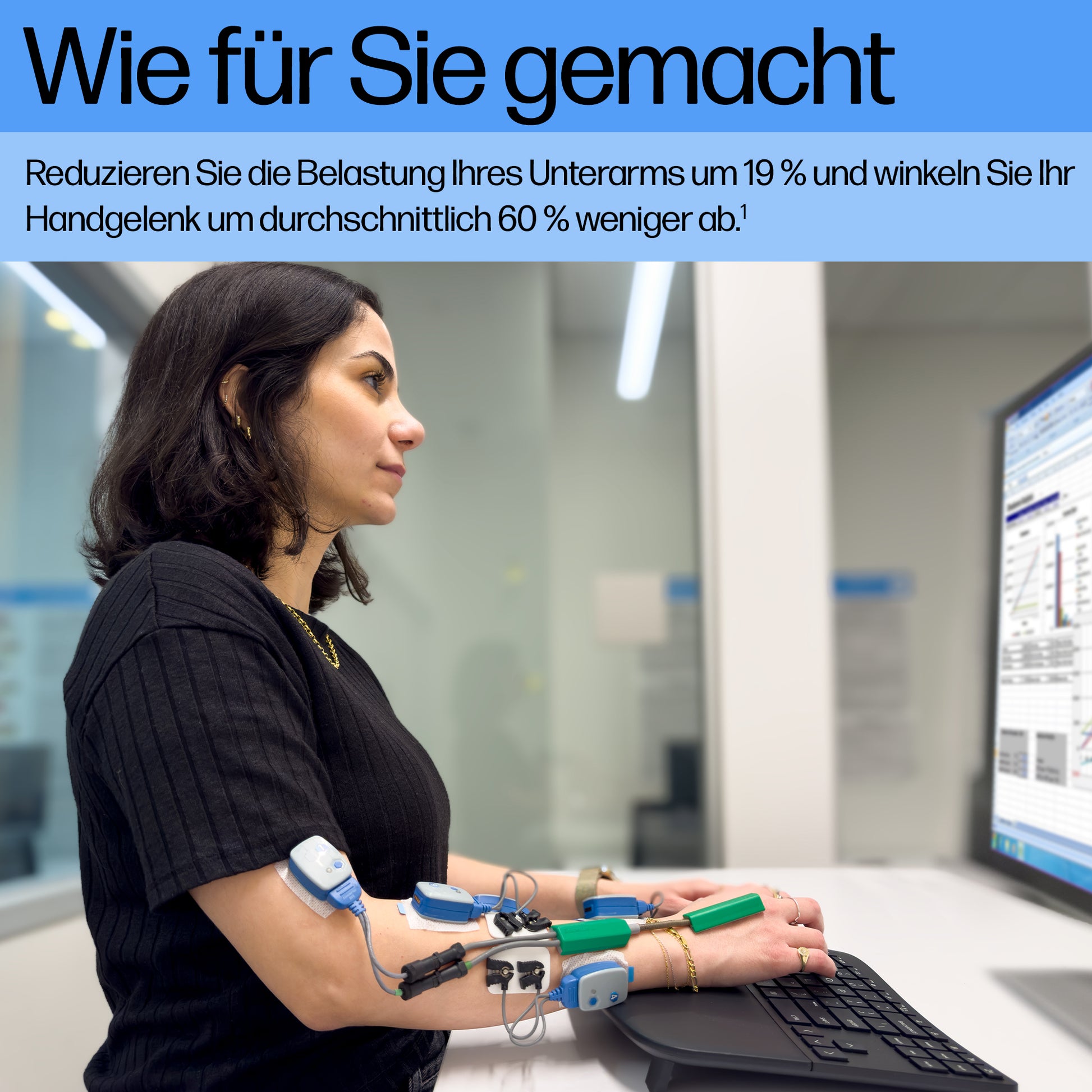 HP 965 BLK WL Ergo KBD UK – Tastatur, QWERTY (UK), Vollgrösse (100%), Membran, 2,4 GHz + Bluetooth, Schwarz