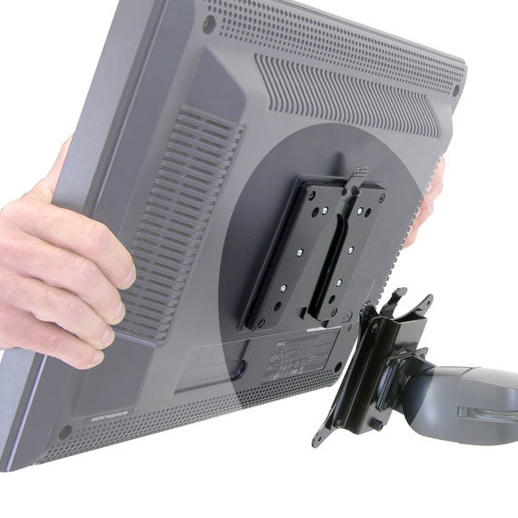Ergotron VESA-Adapterplatte – 1 Monitor – VESA 75×75/100×100 mm – bis 15,9 kg/Monitor – Schnellverschluss