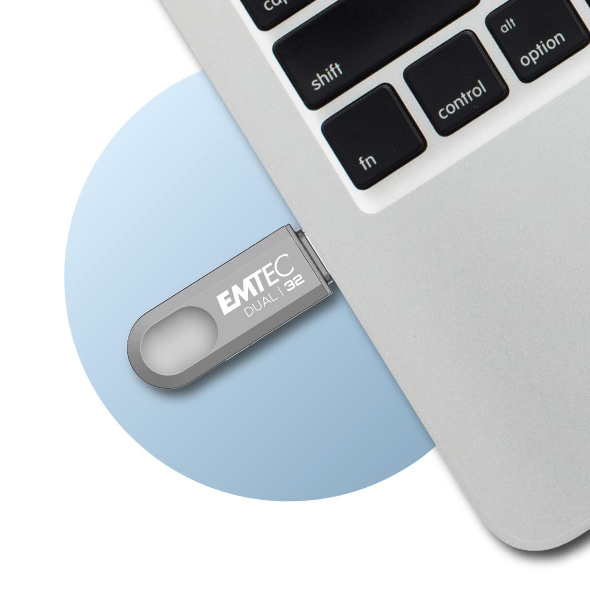 Emtec D280 Dual USB-Stick – 32 GB, USB 3.2, Gehäuse aus 100% recyceltem Kunststoff