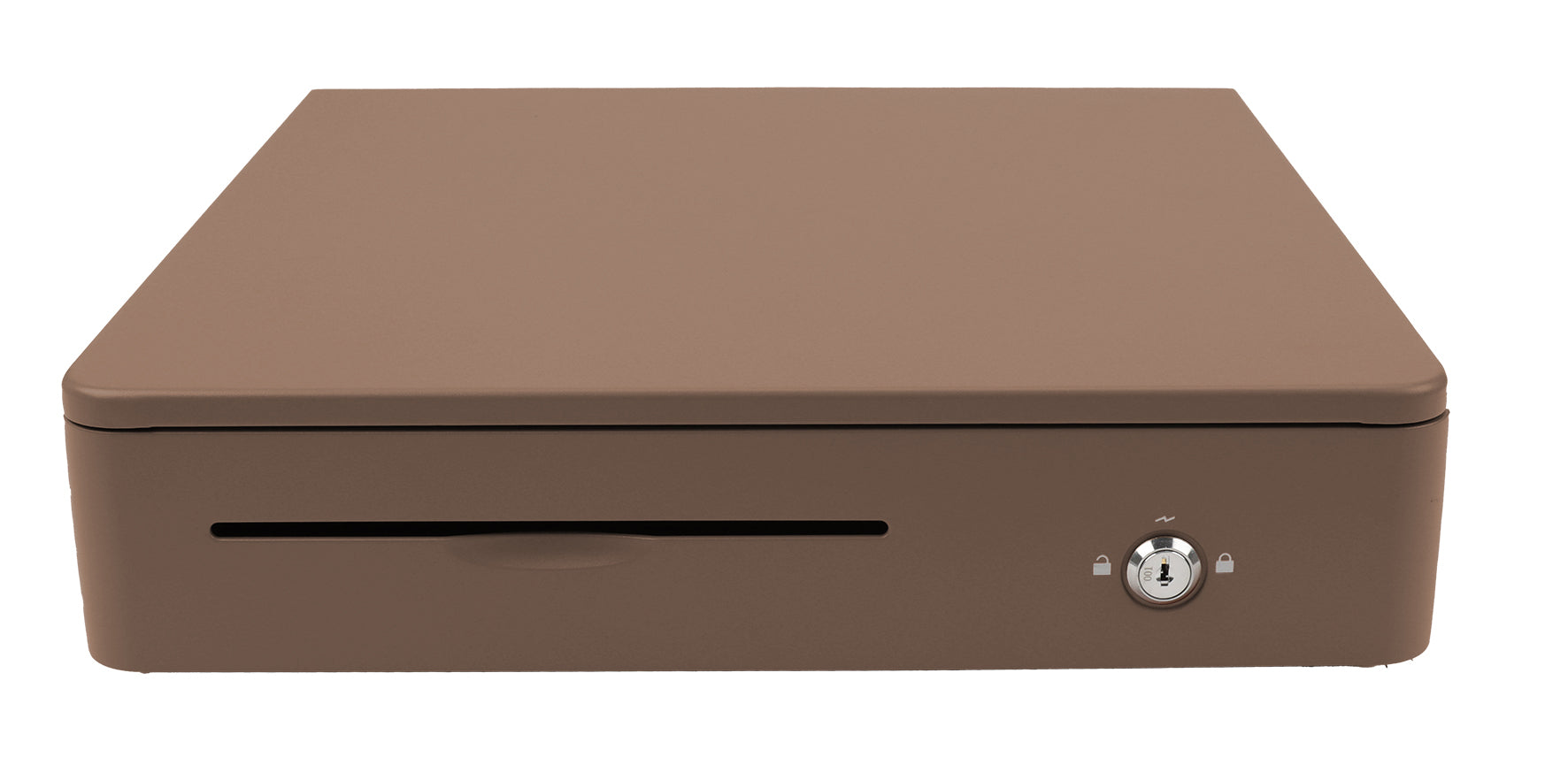 Olympia MD 405 – Kassenschublade, 4 Scheine/8 Münzen, RJ‑11/RJ‑12, 405 × 400 × 102 mm, Braun