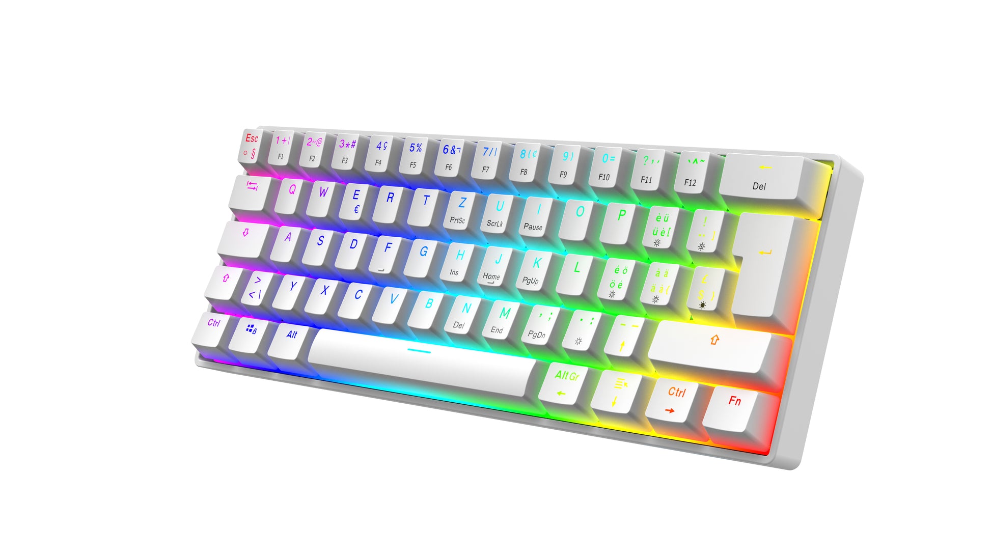 Deltaco Gaming GAM-175-W – Tastatur – Mechanisch – Verkabelt, USB-A – QWERTZ (CH) – Ohne Ziffernblock