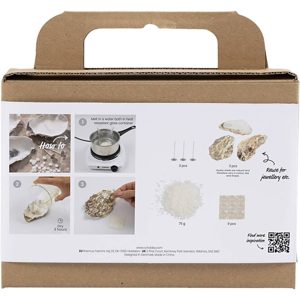 Creativ Company Bastelset Kerzen giessen – Austernschale – Wachs, Beige