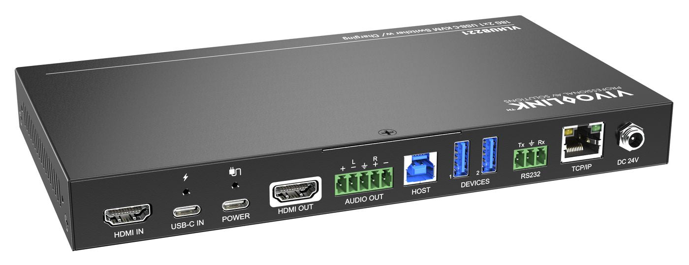Vivolink VLHUB221 Multiport-Adapter – USB-C, HDMI (4K), USB-A