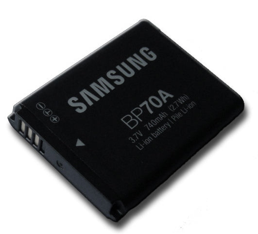 Samsung Akku 740 mAh (Li-Ion, 3,7 V) – für Samsung AQ100, Samsung DV100, Samsung DV150F u. a. – Schwarz