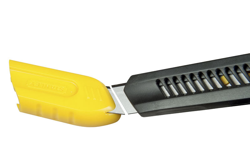 Stanley 0-10-150 – Abbrechmesser 9 mm, einziehbar, Kunststoff, schwarz