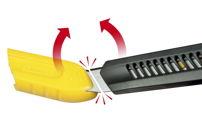Stanley 0-10-150 – Abbrechmesser 9 mm, einziehbar, Kunststoff, schwarz