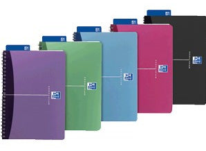 Elba Collegeblock A4, kariert, Spiralbindung, 90 Blatt, 90 g/m² – sortiert