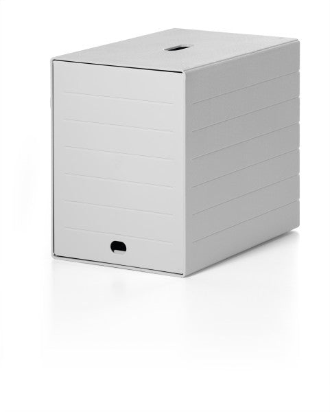 Durable IDEALBOX PLUS Schubladenelement – 7 Schubladen, für C4, mit Deckel, Grau, B 250 × H 322 × T 365 mm
