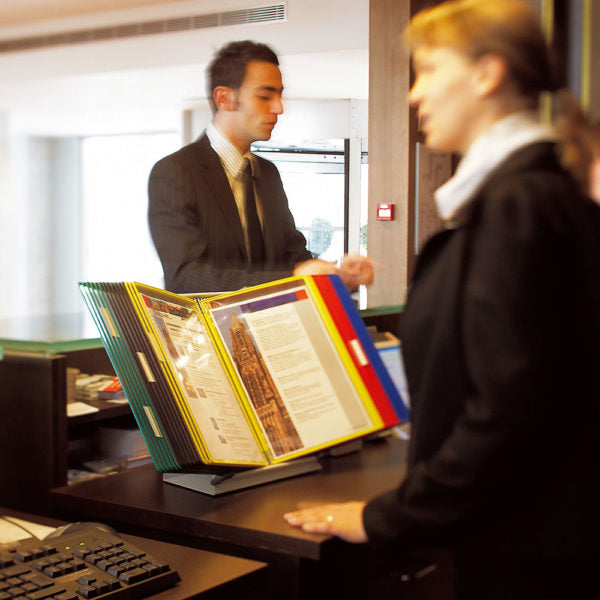 Tarifold Stehsammler – für Format A4, Metall, mehrfarbig, mit 20 Display-Panels