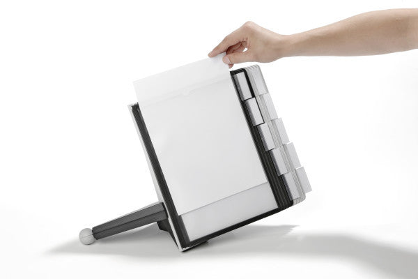 Durable Sichttafelsystem Sherpa Table 10 – für A4, 10 Fächer, Schwarz/Grau, Kunststoff, 260×100×385 mm
