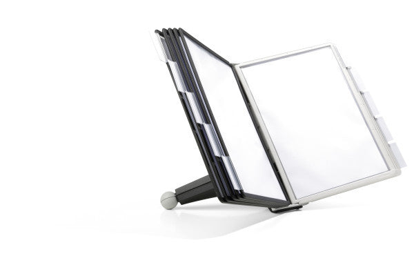 Durable Sichttafelsystem Sherpa Table 10 – für A4, 10 Fächer, Schwarz/Grau, Kunststoff, 260×100×385 mm