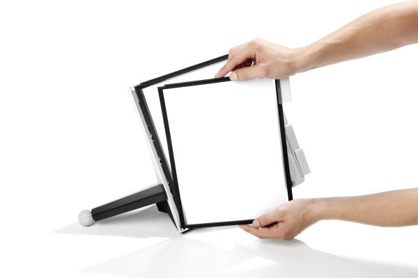 Durable Sichttafelsystem Sherpa Table 10 – für A4, 10 Fächer, Schwarz/Grau, Kunststoff, 260×100×385 mm