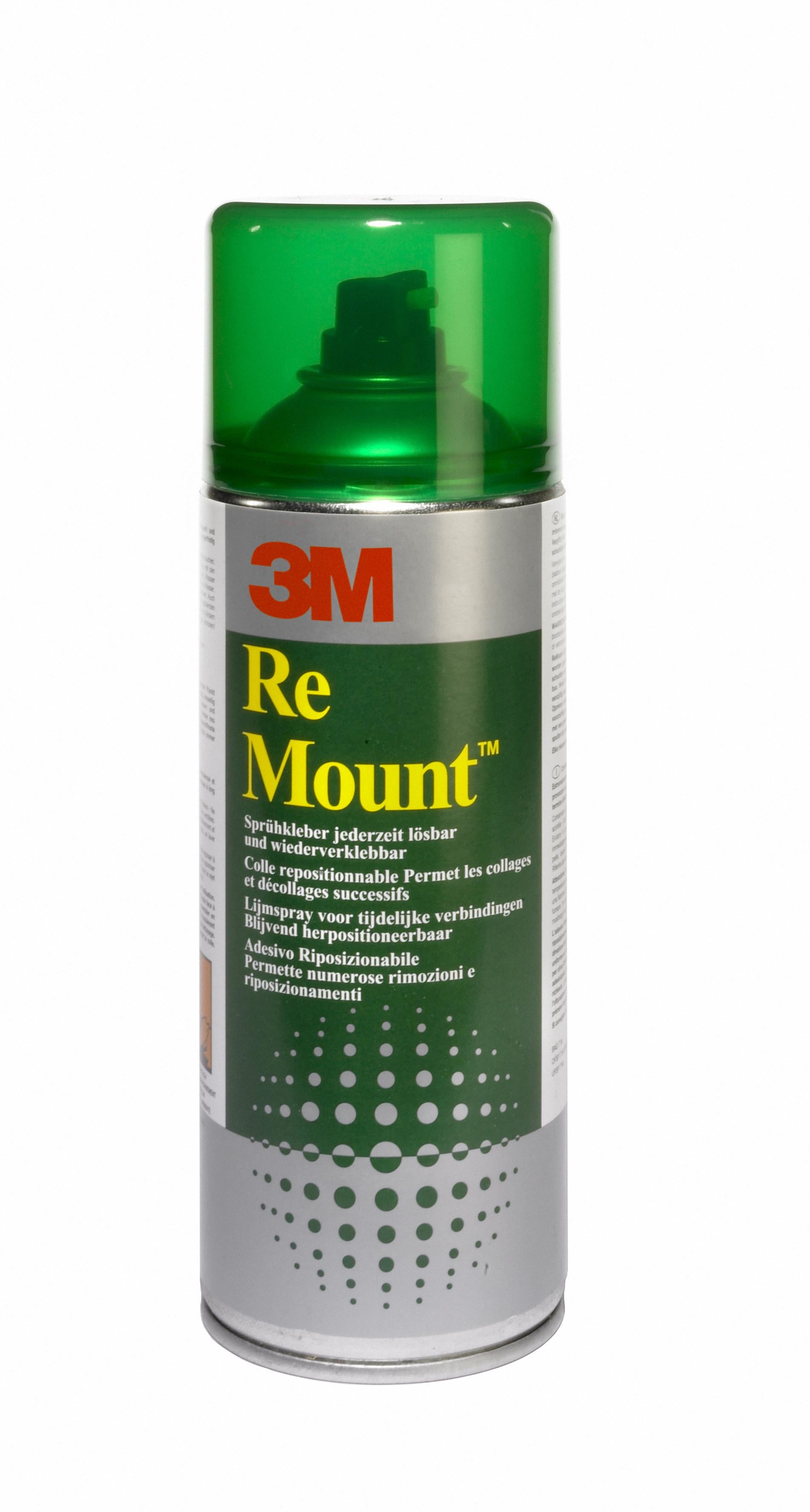 3M ReMount Sprühkleber wiederablösbar – 400 ml, 1 Stk., für Stoff, Papier