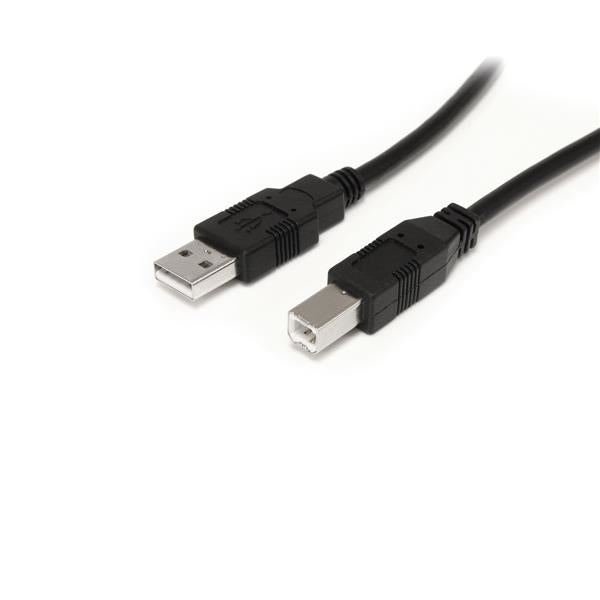 StarTech.com USB-A auf USB-B Kabel – USB 2.0 (480 Mbit/s) – 9 m – PVC-Mantel, Geschirmt – Schwarz