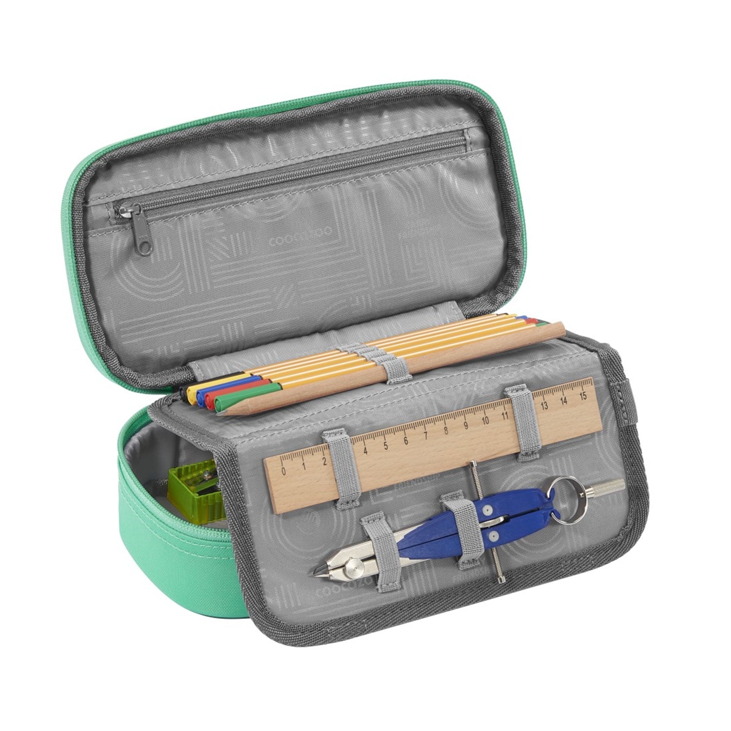 Coocazoo Etui, leer – All Mint – Kunststoff – 24,0 × 6,0 × 11,0 cm