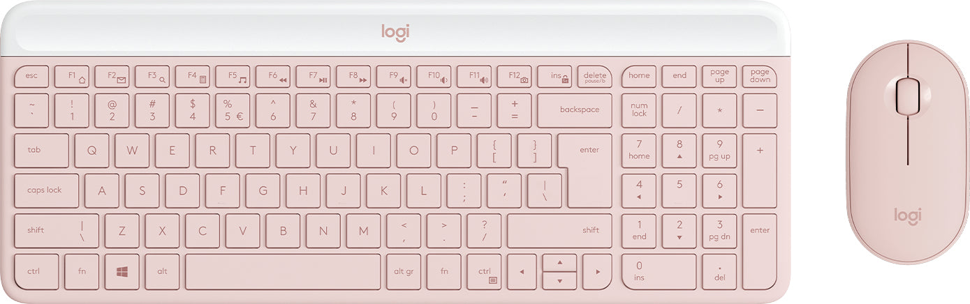 Logitech MK470 Slim Combo – Tastatur, US-Layout (EN), Rosa