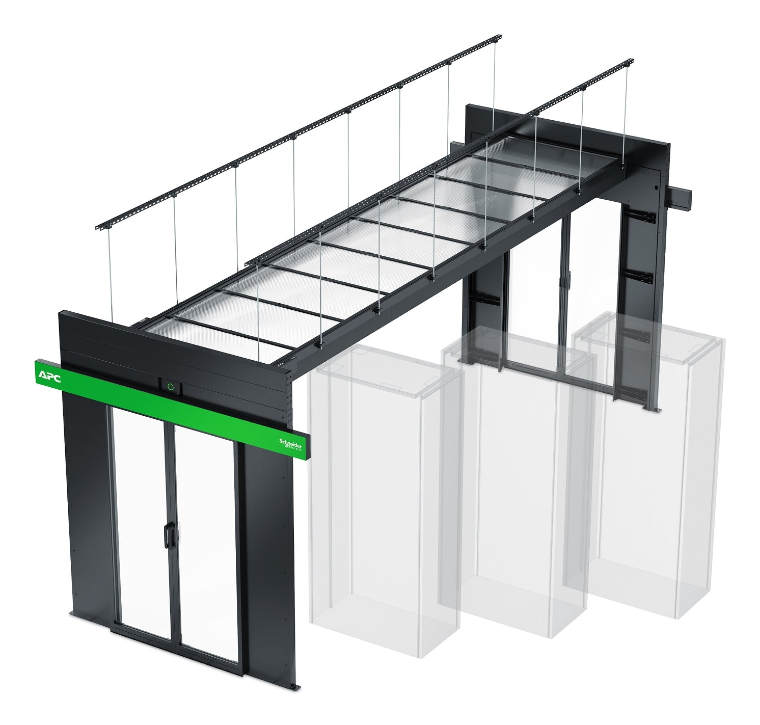 APC Rack-Schienenset 19" – Schwarz