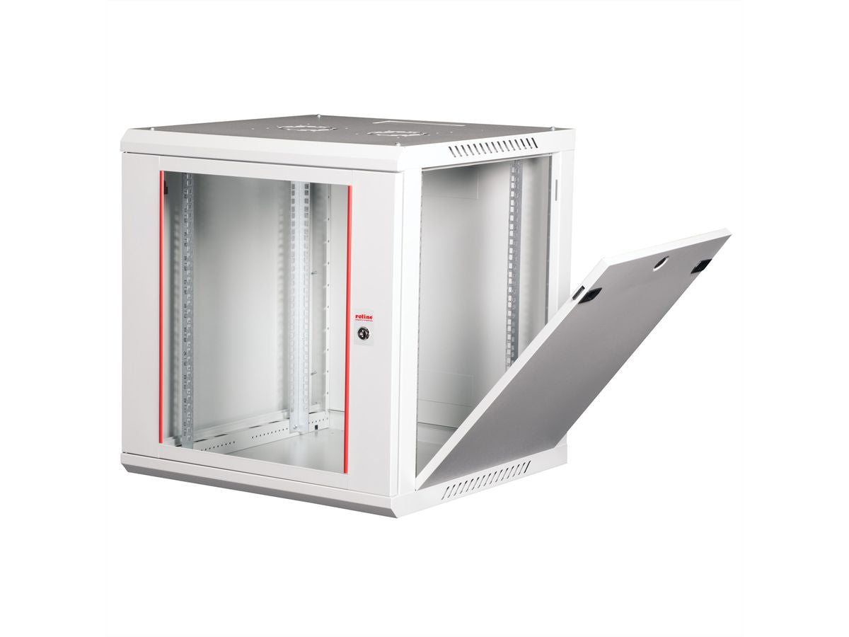 ROLINE Basic Plus – 19" Wandverteiler 12U, IP20, abschliessbar, 600 × 600 × 645 mm, lichtgrau, Stahl