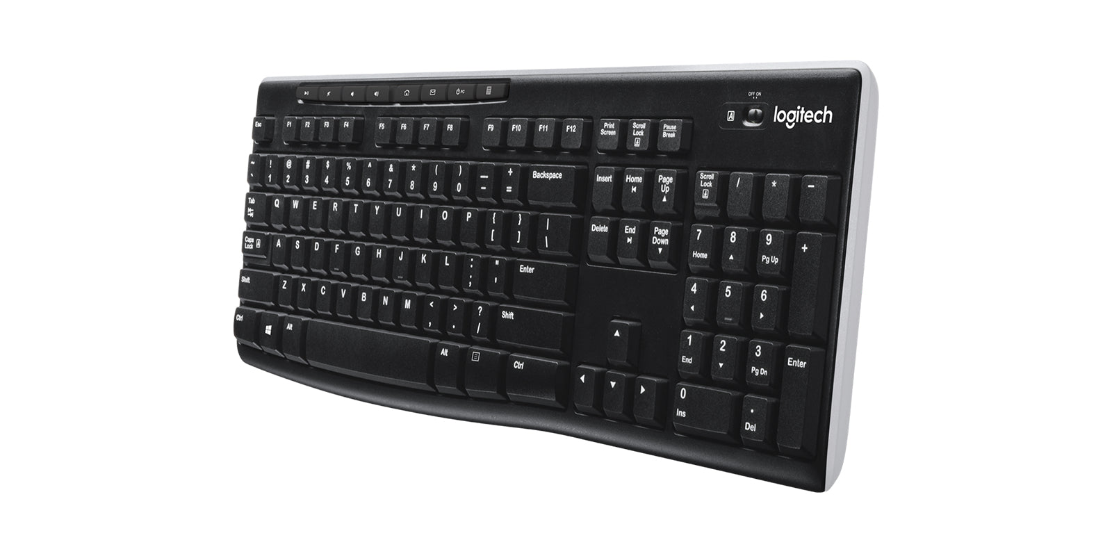 Logitech Kabellose Tastatur – K270, Unifying-USB-Empfänger, 10 m Reichweite