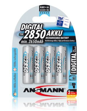 Ansmann AA Akkus, NiMH, 2850 mAh – 4 Stk.