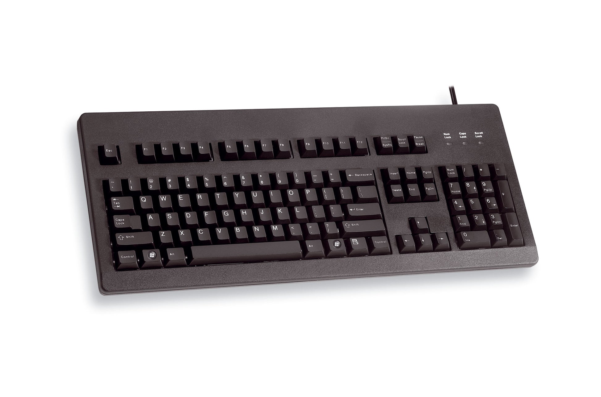 CHERRY G80-3000 – Tastatur, kabelgebunden (USB-A), US-Layout (EN), Fullsize (mit Ziffernblock) – für Windows