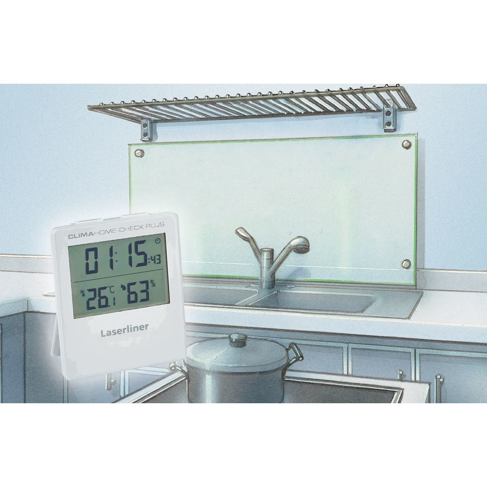 Laserliner Clima Home Check Plus Thermo-Hygrometer (Handgerät) – −9,9–50 °C, 20–80 %, Innen