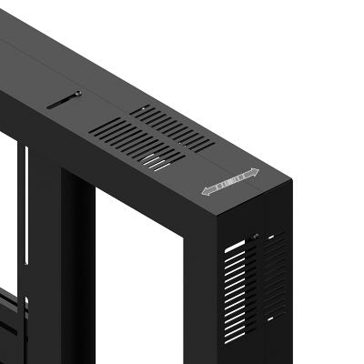 Hagor Enclosure 65" – Schutzgehäuse, Wandmontage (Querformat), VESA 600×600, für 65" Displays, Schwarz