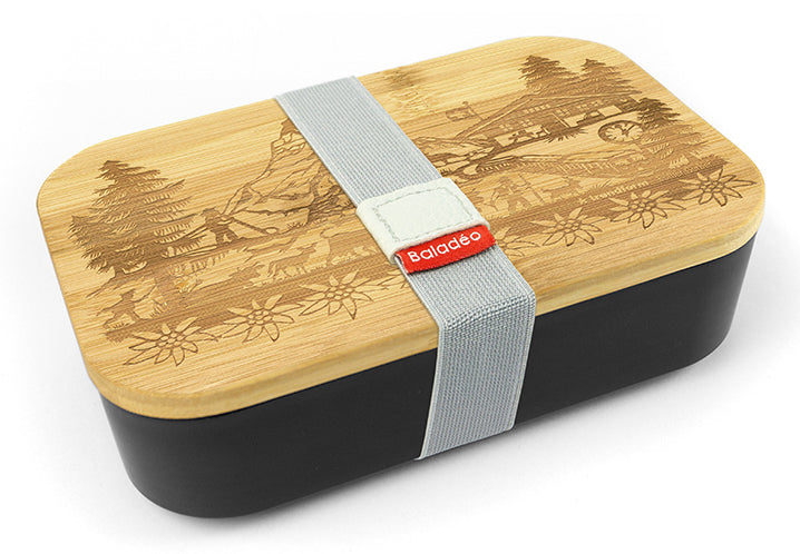 Trendform Lunchbox Swiss Tradition – mikrowellengeeignet – Kunststoff – schwarz – 12,6 × 5,7 × 18,9 cm
