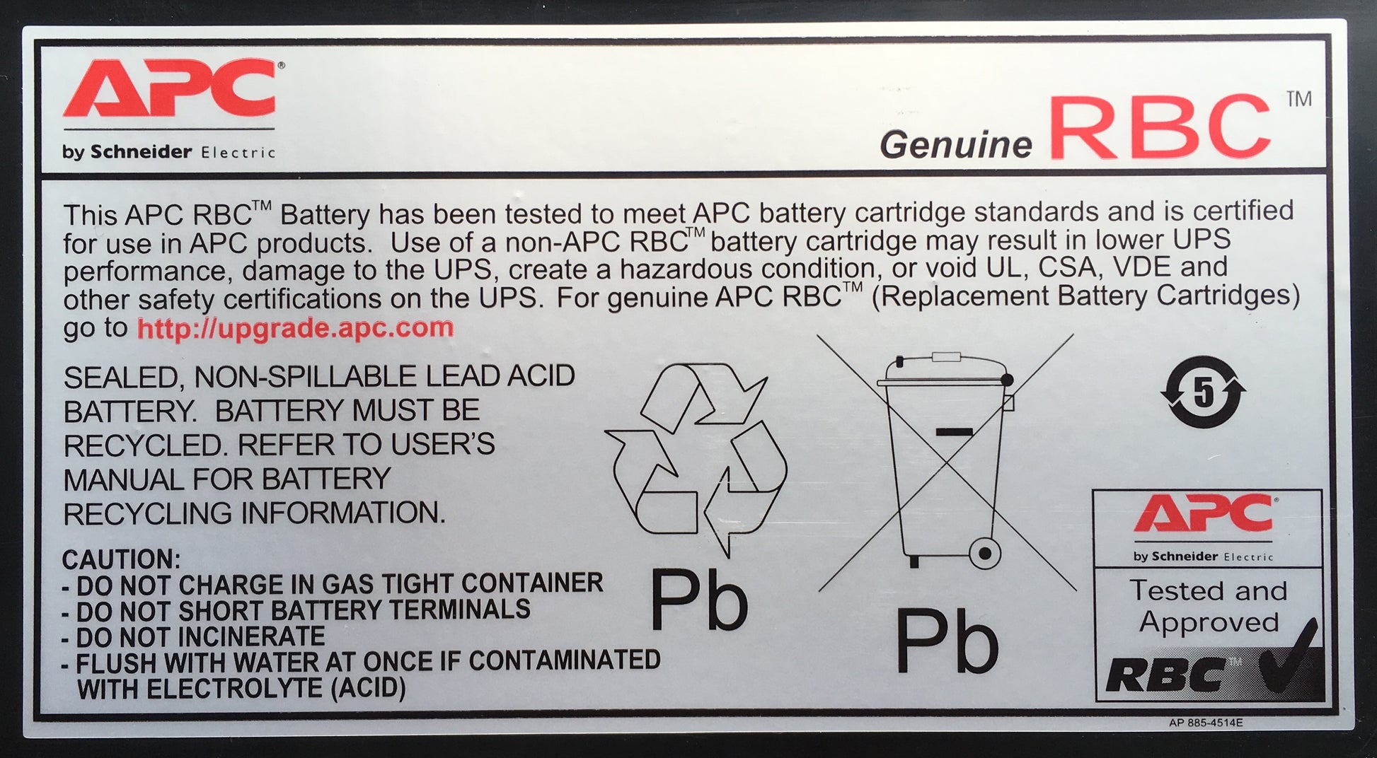 APC RBC31 UPS-Batteriemodul – Blei (VRLA)