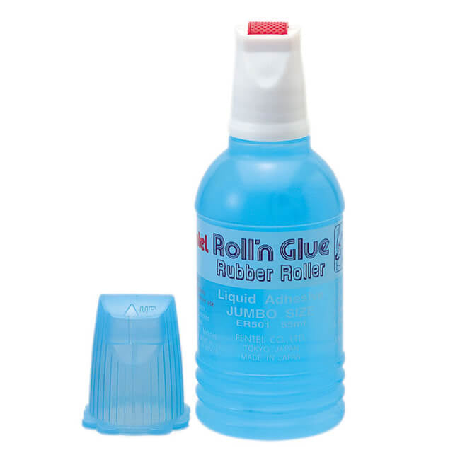Pentel Kleberoller Roll'n Glue – permanent – 55 ml – transparent trocknend, auswaschbar