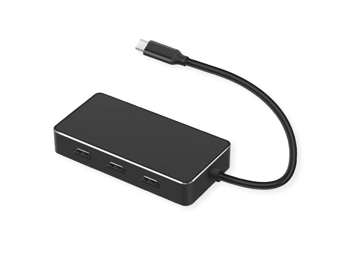 VALUE Multi-Monitor-Adapter USB-C zu 3× HDMI – 4K @ 60 Hz, 0,1 m, für Geräte mit USB-C (DisplayPort Alt Mode)