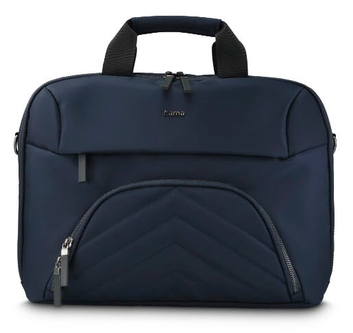 Hama Premium Leichte Notebook-Tasche bis 16,2" – Abnehmbarer Schultergurt, Trolleyband – Dunkelblau