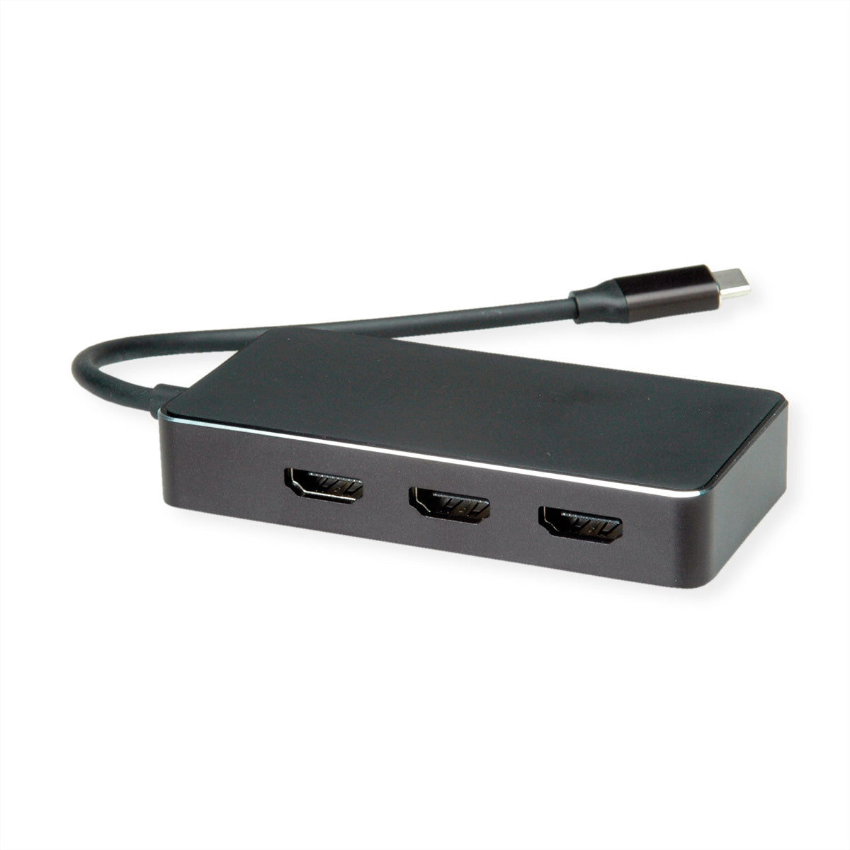 VALUE Multi-Monitor-Adapter USB-C zu 3× HDMI – 4K @ 60 Hz, 0,1 m, für Geräte mit USB-C (DisplayPort Alt Mode)