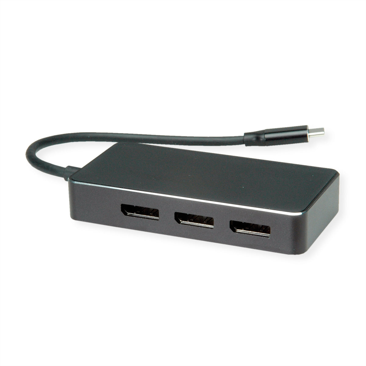 VALUE USB-C zu 3× DisplayPort Adapter – 4K (3840 × 2160) @ 60 Hz, 10 cm, DP Alt Mode, für Geräte mit USB-C