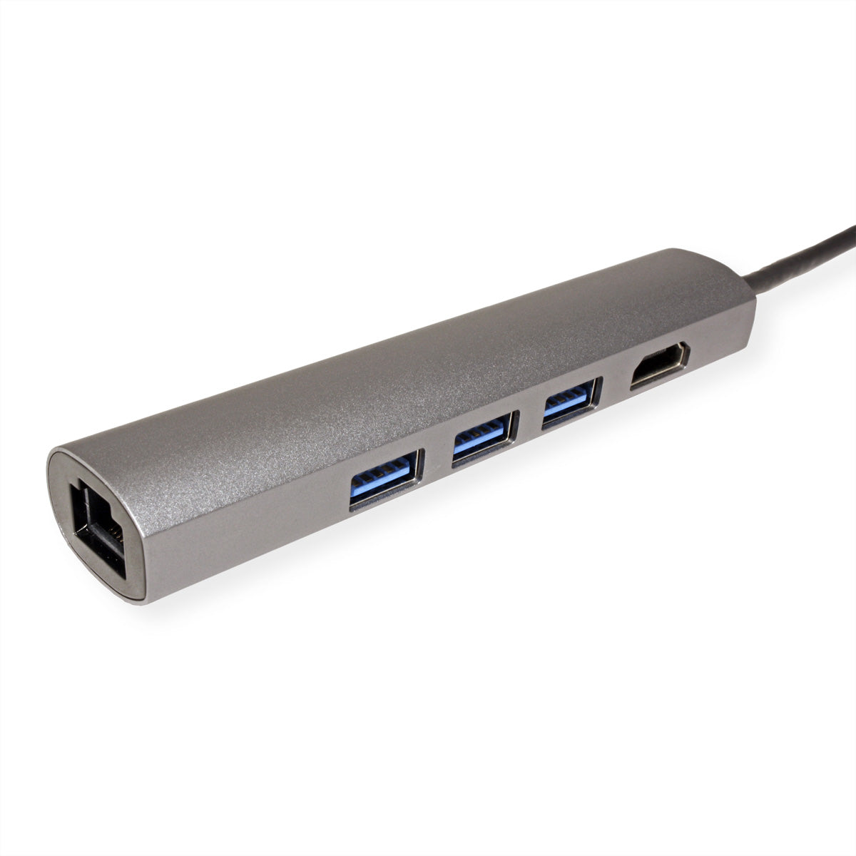VALUE Dockingstation – USB-C, 1× HDMI, 3× USB-A, GbE, für MacBook/Notebook/Ultrabook