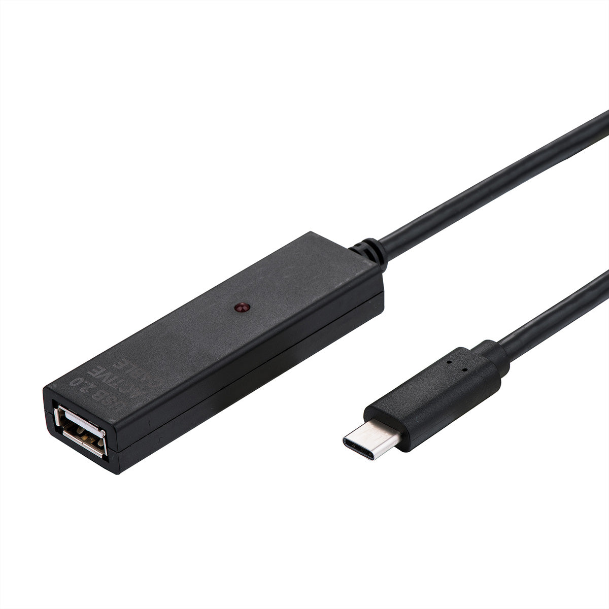 VALUE USB-C Verlängerungskabel (Stecker auf Buchse) – USB 2.0 (480 Mbit/s) – 10 m – aktiv – Schwarz