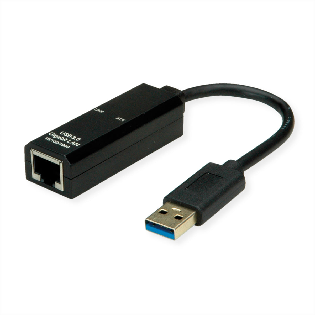 VALUE Netzwerkadapter USB-A zu RJ-45 – 1 Gbit/s, USB 3.2 Gen 1 (5 Gbit/s), stromversorgt über USB
